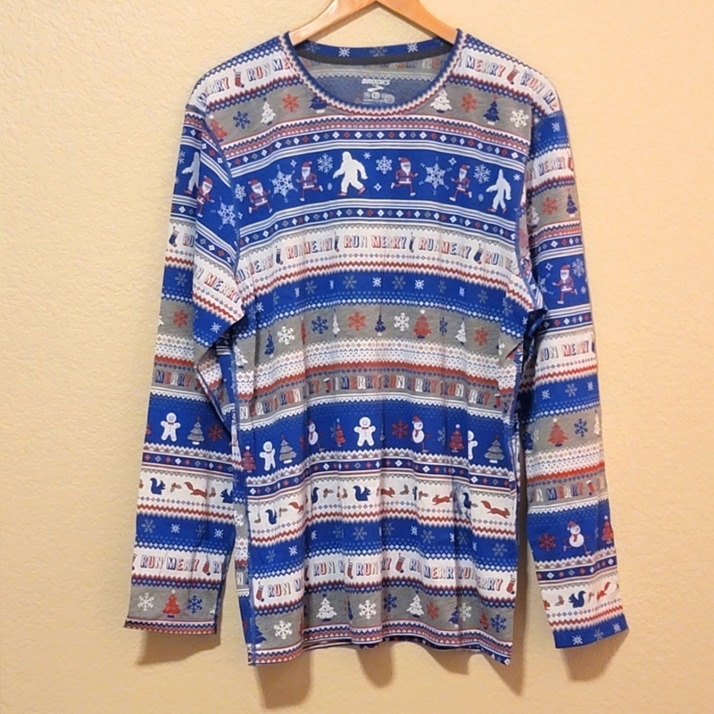New Brooks Long Sleeve Distance Running Shirt